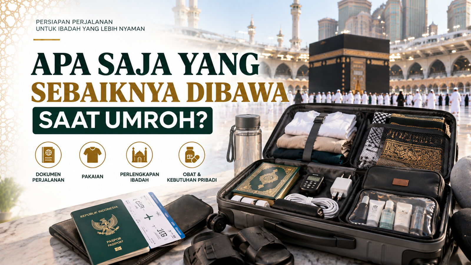Barang bawaan umroh yang sebaiknya disiapkan sebelum berangkat