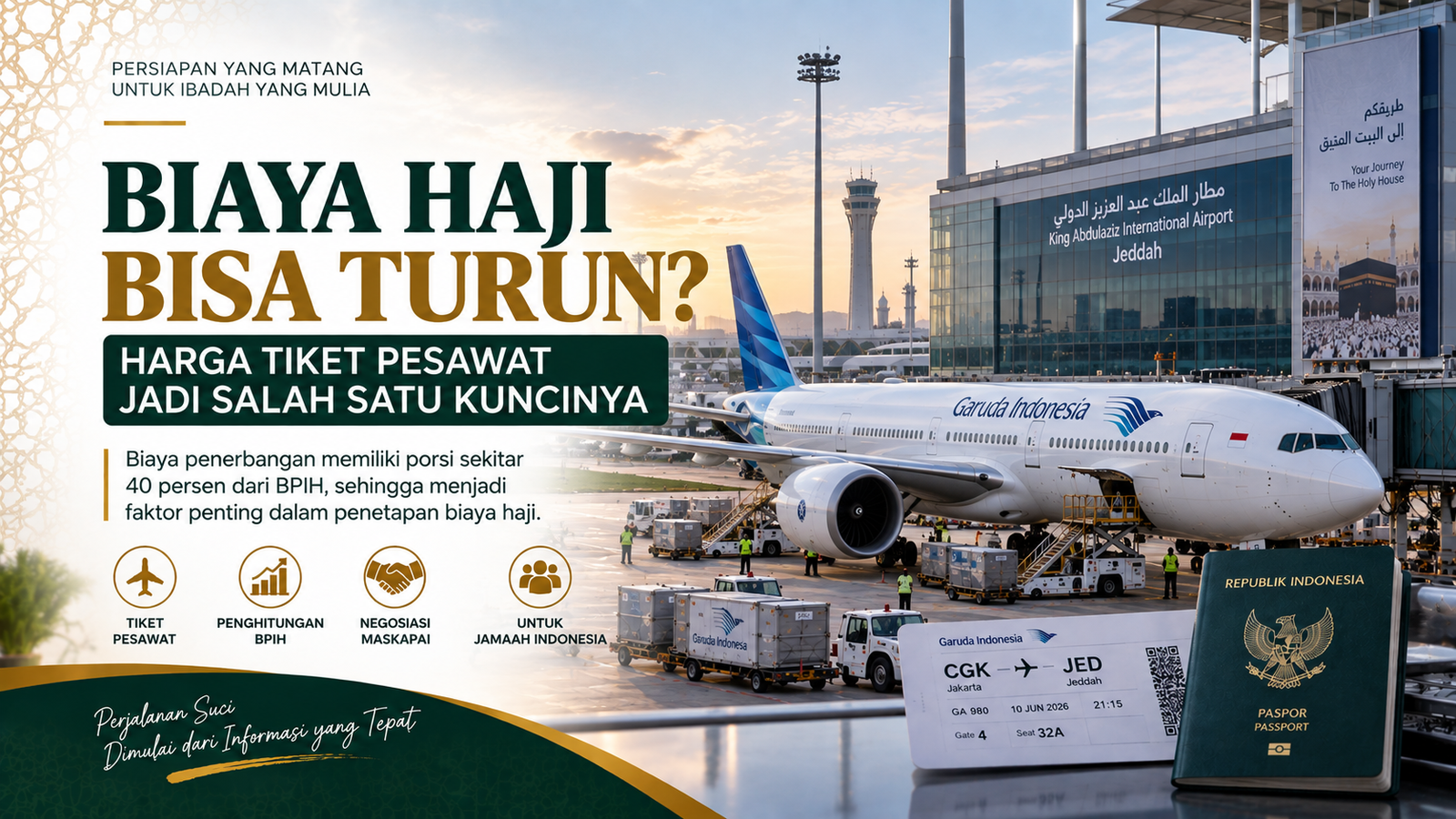 Biaya haji dan harga tiket pesawat dalam pembahasan BPIH