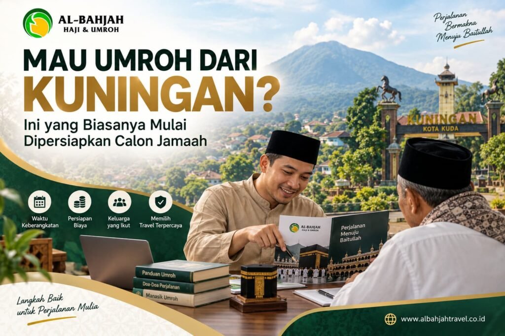 Calon jamaah dari Kuningan mempersiapkan rencana perjalanan Umroh bersama keluarga