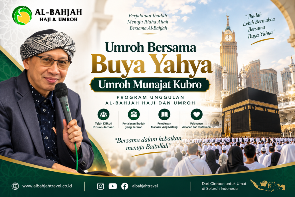Ribuan jamaah mengikuti program unggulan Umroh Munajat Kubro bersama Buya Yahya dari Al-Bahjah Haji dan Umroh