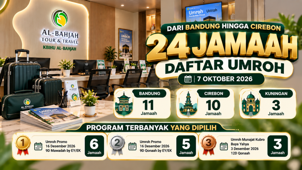 24 jamaah daftar umroh di Al Bahjah Travel pada 7 Oktober 2026