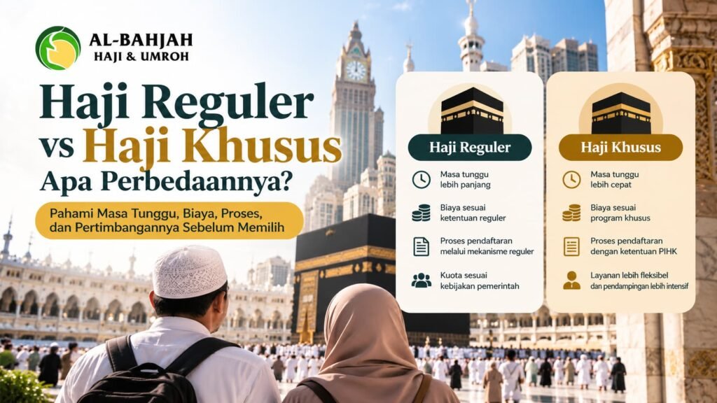Memahami perbedaan Haji Reguler dan Haji Khusus sebelum menentukan pilihan.