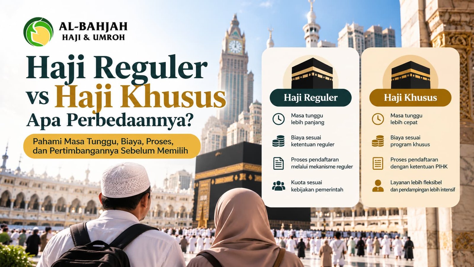 Memahami perbedaan Haji Reguler dan Haji Khusus sebelum menentukan pilihan.