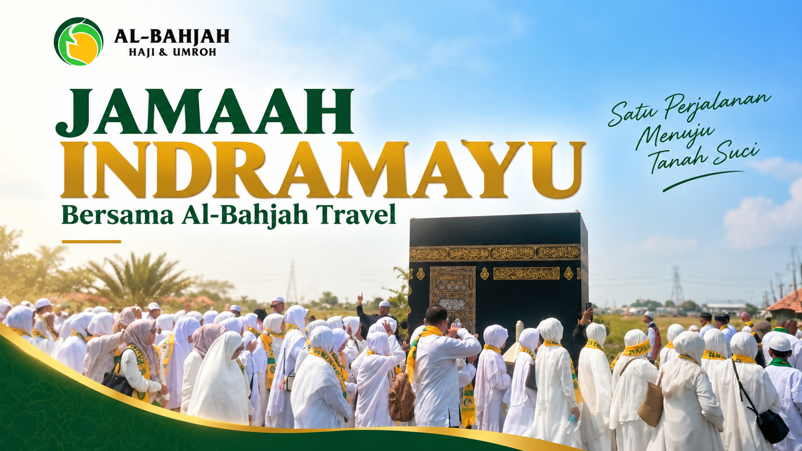 Jamaah dari Indramayu bersama Al-Bahjah Travel dalam perjalanan Umroh